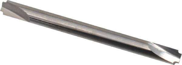 Hertel - 0.02" Radius, 1/8" Mill Diam, 2 Flute Solid Carbide Corner Rounding End Mill - Double End, Uncoated, 1-1/2" OAL, 1/8" Shank Diam - Eagle Tool & Supply