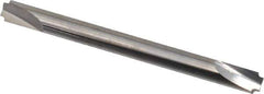 Hertel - 0.02" Radius, 1/8" Mill Diam, 2 Flute Solid Carbide Corner Rounding End Mill - Double End, Uncoated, 1-1/2" OAL, 1/8" Shank Diam - Eagle Tool & Supply