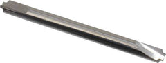 Hertel - 0.025" Radius, 1/8" Mill Diam, 2 Flute Solid Carbide Corner Rounding End Mill - Double End, Uncoated, 1-1/2" OAL, 1/8" Shank Diam - Eagle Tool & Supply