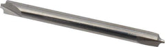 Hertel - 0.04" Radius, 1/8" Mill Diam, 2 Flute Solid Carbide Corner Rounding End Mill - Double End, Uncoated, 1-1/2" OAL, 1/8" Shank Diam - Eagle Tool & Supply