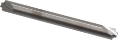 Hertel - 0.046" Radius, 3/16" Mill Diam, 2 Flute Solid Carbide Corner Rounding End Mill - Double End, Uncoated, 2" OAL, 3/16" Shank Diam - Eagle Tool & Supply