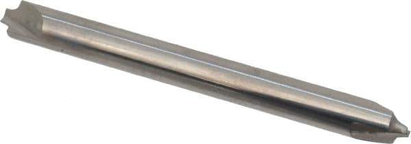 Hertel - 0.05" Radius, 3/16" Mill Diam, 2 Flute Solid Carbide Corner Rounding End Mill - Double End, Uncoated, 2" OAL, 3/16" Shank Diam - Eagle Tool & Supply