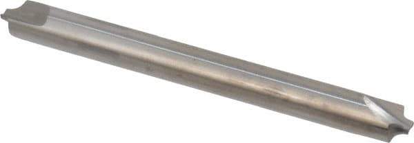 Hertel - 0.055" Radius, 3/16" Mill Diam, 2 Flute Solid Carbide Corner Rounding End Mill - Double End, Uncoated, 2" OAL, 3/16" Shank Diam - Eagle Tool & Supply