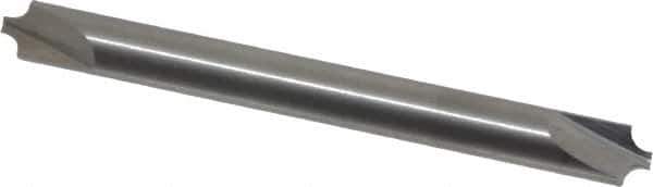 Hertel - 0.062" Radius, 3/16" Mill Diam, 2 Flute Solid Carbide Corner Rounding End Mill - Double End, Uncoated, 2" OAL, 3/16" Shank Diam - Eagle Tool & Supply