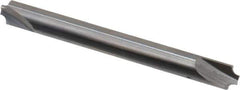 Hertel - 0.072" Radius, 1/4" Mill Diam, 2 Flute Solid Carbide Corner Rounding End Mill - Double End, Uncoated, 2-1/2" OAL, 1/4" Shank Diam - Eagle Tool & Supply