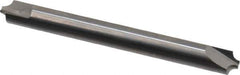 Hertel - 0.078" Radius, 1/4" Mill Diam, 2 Flute Solid Carbide Corner Rounding End Mill - Double End, Uncoated, 2-1/2" OAL, 1/4" Shank Diam - Eagle Tool & Supply