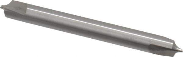 Hertel - 0.094" Radius, 1/4" Mill Diam, 2 Flute Solid Carbide Corner Rounding End Mill - Double End, Uncoated, 2-1/2" OAL, 1/4" Shank Diam - Eagle Tool & Supply