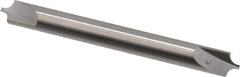 Hertel - 0.1" Radius, 1/4" Mill Diam, 2 Flute Solid Carbide Corner Rounding End Mill - Double End, Uncoated, 2-1/2" OAL, 1/4" Shank Diam - Eagle Tool & Supply