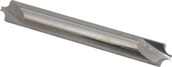 Hertel - 0.118" Radius, 5/16" Mill Diam, 2 Flute Solid Carbide Corner Rounding End Mill - Double End, Uncoated, 2-1/2" OAL, 5/16" Shank Diam - Eagle Tool & Supply