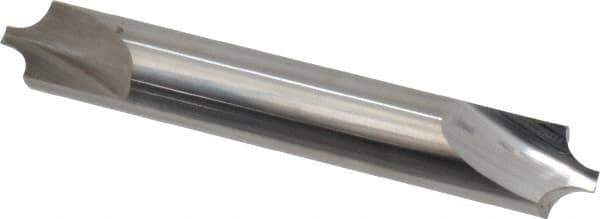 Hertel - 0.14" Radius, 3/8" Mill Diam, 2 Flute Solid Carbide Corner Rounding End Mill - Double End, Uncoated, 2-1/2" OAL, 3/8" Shank Diam - Eagle Tool & Supply
