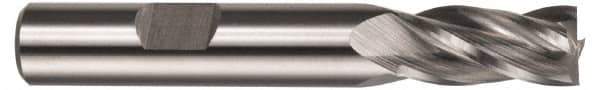 Hertel - 3/8", 2-1/2" LOC, 3/8" Shank Diam, 4-1/4" OAL, 4 Flute, Cobalt Square End Mill - Single End, Uncoated, Spiral Flute, 30° Helix, Centercutting, Right Hand Cut, Right Hand Flute - Eagle Tool & Supply