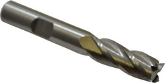 Hertel - 10mm, 1" LOC, 3/8" Shank Diam, 2-11/16" OAL, 4 Flute, Cobalt Square End Mill - Single End, Uncoated, Spiral Flute, Centercutting, Right Hand Cut, Right Hand Flute - Eagle Tool & Supply