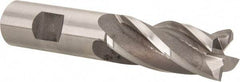 Hertel - 20mm, 1-7/8" LOC, 3/4" Shank Diam, 4-1/8" OAL, 4 Flute, Cobalt Square End Mill - Single End, Uncoated, Spiral Flute, Centercutting, Right Hand Cut, Right Hand Flute - Eagle Tool & Supply