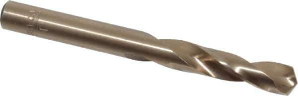 Hertel - 0.277" 135° Spiral Flute Cobalt Screw Machine Drill Bit - Bright Finish, Right Hand Cut, 1-1/2" Flute Length, 2-11/16" OAL, Split Point, Straight Shank - Eagle Tool & Supply