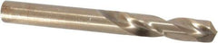 Hertel - 0.323" 135° Spiral Flute Cobalt Screw Machine Drill Bit - Bright Finish, Right Hand Cut, 1-11/16" Flute Length, 2-15/16" OAL, Split Point, Straight Shank - Eagle Tool & Supply