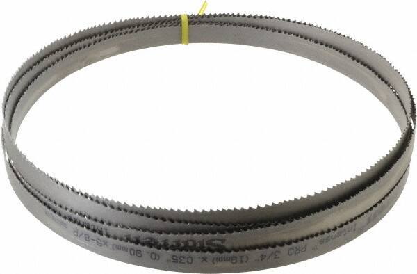 Starrett - 5 to 8 TPI, 14' 8" Long x 3/4" Wide x 0.035" Thick, Welded Band Saw Blade - Bi-Metal, Toothed Edge, Modified Tooth Set, Contour Cutting - Eagle Tool & Supply