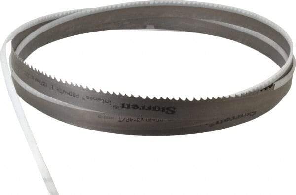 Starrett - 3 to 4 TPI, 11' 6" Long x 1" Wide x 0.035" Thick, Welded Band Saw Blade - Bi-Metal, Toothed Edge, Modified Tooth Set, Contour Cutting - Eagle Tool & Supply