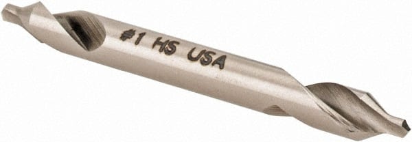 Hertel - #1 Plain Cut 60° Incl Angle High Speed Steel Combo Drill & Countersink - Eagle Tool & Supply