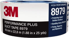 3M - 60 Yd x 24mm x 12.1 mil Blue Duct Tape - Eagle Tool & Supply