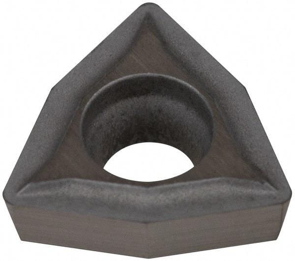 Hertel - WPGT 2150 HF1 HT540B Grade Carbide Boring Insert - Uncoated, Trigon, 80° Incl Angle, 1/4" Inscr Circle, 3/32" Thick, 0.004" Cnr Rad - Eagle Tool & Supply