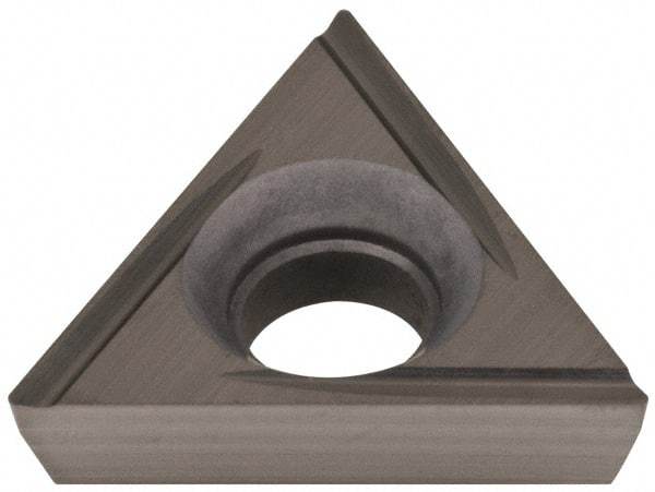 Hertel - TPCG220.5 Grade HT630B Cermet Boring Insert - Uncoated, 60° Triangle, 11° Relief Angle, 1/4" Inscr Circle, 3/32" Thick, 0.007" Corner Radius - Eagle Tool & Supply