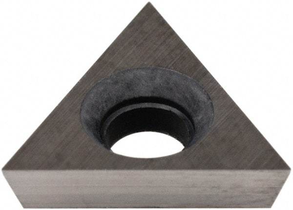 Hertel - TPCB220.1 Grade HT630B Cermet Boring Insert - Uncoated, 60° Triangle, 11° Relief Angle, 1/4" Inscr Circle, 3/32" Thick, 0.002" Corner Radius - Eagle Tool & Supply
