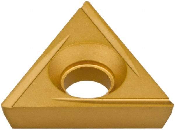 Hertel - TPCG220.5 Grade HC620B Carbide Boring Insert - TIN/TIC/TICN/TIN Finish, 60° Triangle, 11° Relief Angle, 1/4" Inscr Circle, 3/32" Thick, 0.007" Corner Radius - Eagle Tool & Supply