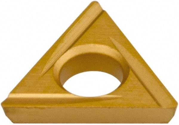 Hertel - TDHH1.280.75.0.5 Grade HP520B Carbide Boring Insert - TiN Finish, 60° Triangle, 15° Relief Angle, 5/32" Inscr Circle, 3/64" Thick, 0.007" Corner Radius - Eagle Tool & Supply
