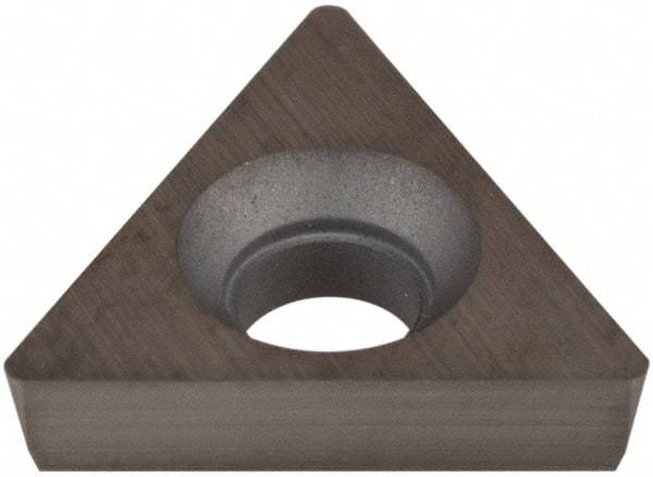 Hertel - TPCB221 Grade HT310B Carbide Boring Insert - Uncoated, 60° Triangle, 11° Relief Angle, 1/4" Inscr Circle, 3/32" Thick, 1/64" Corner Radius - Eagle Tool & Supply