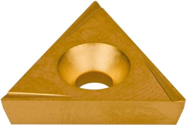 Hertel - TPCG320.5 Grade HC620B Carbide Boring Insert - TIN/TIC/TICN/TIN Finish, 60° Triangle, 11° Relief Angle, 3/8" Inscr Circle, 1/8" Thick, 0.007" Corner Radius - Eagle Tool & Supply