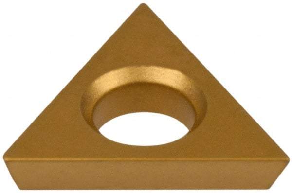 Hertel - TDHB1.280.75.0.1 Grade HC620B Carbide Boring Insert - TIN/TIC/TICN/TIN Finish, 60° Triangle, 15° Relief Angle, 5/32" Inscr Circle, 3/64" Thick, 0.002" Corner Radius - Eagle Tool & Supply