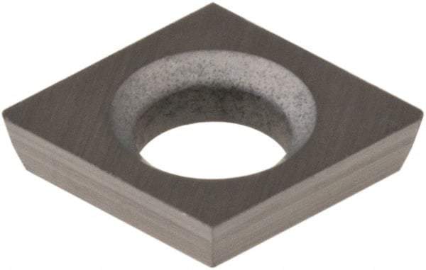 Hertel - CDHB 120605 HT540B Grade Carbide Boring Insert - Uncoated, Diamond, 80° Incl Angle, 5/32" Inscr Circle, .04" Thick, 0.007" Cnr Rad - Eagle Tool & Supply
