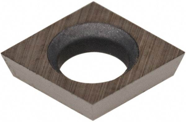 Hertel - CDHB 120601 HT630B Grade Carbide Boring Insert - Uncoated, Diamond, 80° Incl Angle, 5/32" Inscr Circle, .04" Thick, 0.002" Cnr Rad - Eagle Tool & Supply