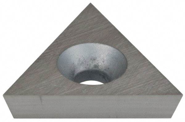 Hertel - TD6P01 Grade HT540B Carbide Boring Insert - Uncoated, 60° Triangle, 11° Relief Angle, 3/8" Inscr Circle, 1/8" Thick, 0.002" Corner Radius - Eagle Tool & Supply