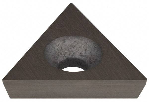 Hertel - TD6P05 Grade HT410B Carbide Boring Insert - Uncoated, 60° Triangle, 11° Relief Angle, 3/8" Inscr Circle, 1/8" Thick, 0.007" Corner Radius - Eagle Tool & Supply