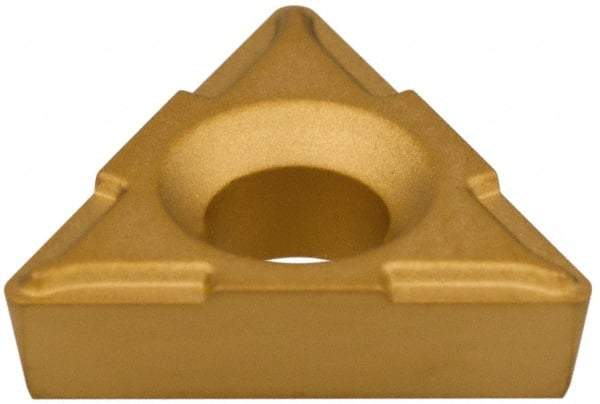 Hertel - TPCH221 Grade HC620B Carbide Boring Insert - TIN/TIC/TICN/TIN Finish, 60° Triangle, 11° Relief Angle, 1/4" Inscr Circle, 3/32" Thick, 1/64" Corner Radius - Eagle Tool & Supply