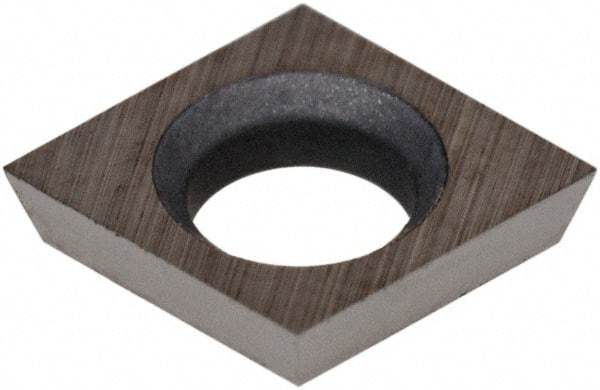Hertel - CDHB 120601 HT310B Grade Carbide Boring Insert - Uncoated, Diamond, 80° Incl Angle, 5/32" Inscr Circle, .04" Thick, 0.002" Cnr Rad - Eagle Tool & Supply