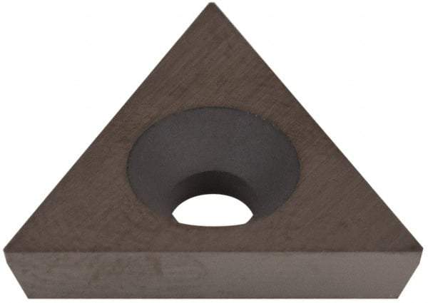 Hertel - TD6P05 Grade HT630B Cermet Boring Insert - Uncoated, 60° Triangle, 11° Relief Angle, 3/8" Inscr Circle, 1/8" Thick, 0.007" Corner Radius - Eagle Tool & Supply