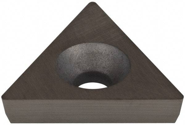 Hertel - TD6P1 Grade HT410B Carbide Boring Insert - Uncoated, 60° Triangle, 11° Relief Angle, 3/8" Inscr Circle, 1/8" Thick, 1/64" Corner Radius - Eagle Tool & Supply