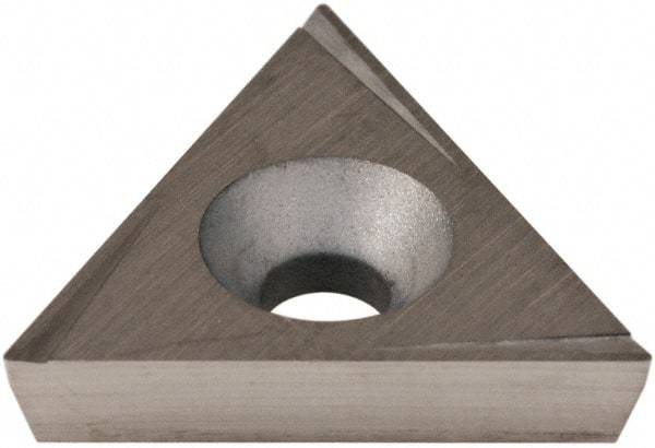 Hertel - TPCG320.5 Grade HT540B Carbide Boring Insert - Uncoated, 60° Triangle, 11° Relief Angle, 3/8" Inscr Circle, 1/8" Thick, 0.007" Corner Radius - Eagle Tool & Supply