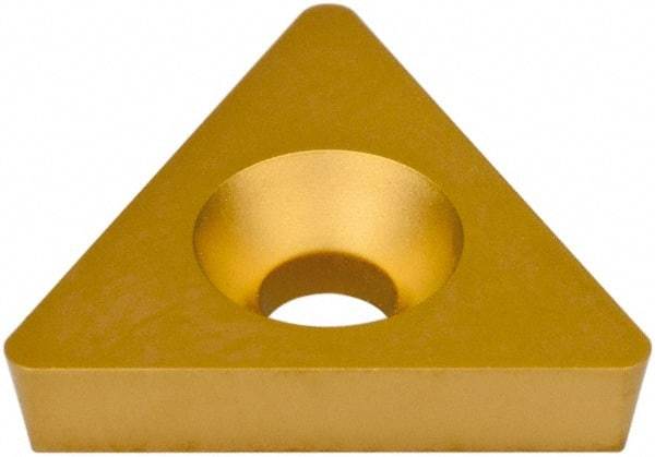 Hertel - TD6P2 Grade HC620B Carbide Boring Insert - TIN/TIC/TICN/TIN Finish, 60° Triangle, 11° Relief Angle, 3/8" Inscr Circle, 1/8" Thick, 1/32" Corner Radius - Eagle Tool & Supply