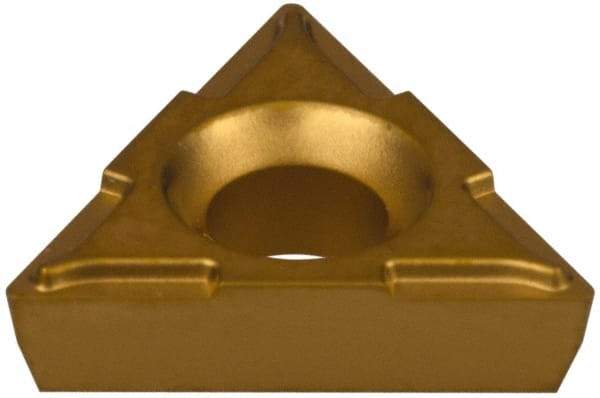 Hertel - TPCH220.5 Grade HC620B Carbide Boring Insert - TIN/TIC/TICN/TIN Finish, 60° Triangle, 11° Relief Angle, 1/4" Inscr Circle, 3/32" Thick, 0.007" Corner Radius - Eagle Tool & Supply