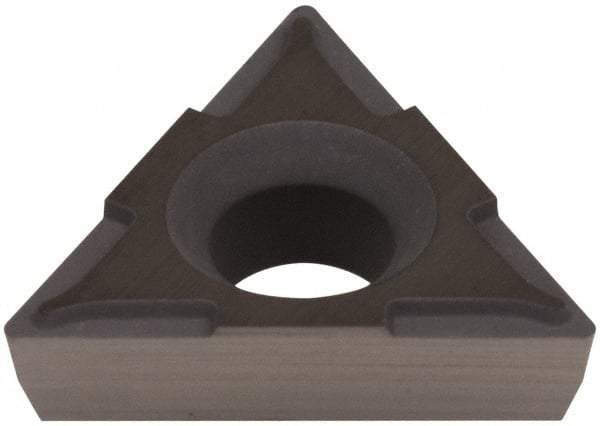Hertel - TPCH220.5 Grade HT630B Cermet Boring Insert - Uncoated, 60° Triangle, 11° Relief Angle, 1/4" Inscr Circle, 3/32" Thick, 0.007" Corner Radius - Eagle Tool & Supply