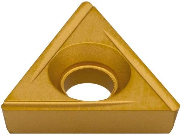 Hertel - TPCG221 Grade HC620B Carbide Boring Insert - TIN/TIC/TICN/TIN Finish, 60° Triangle, 11° Relief Angle, 1/4" Inscr Circle, 3/32" Thick, 1/32" Corner Radius - Eagle Tool & Supply