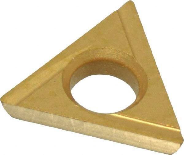 Hertel - TDHH1.280.75.0.5 Grade HC620B Carbide Boring Insert - TIN/TIC/TICN/TIN Finish, 60° Triangle, 15° Relief Angle, 5/32" Inscr Circle, 3/64" Thick, 0.007" Corner Radius - Eagle Tool & Supply