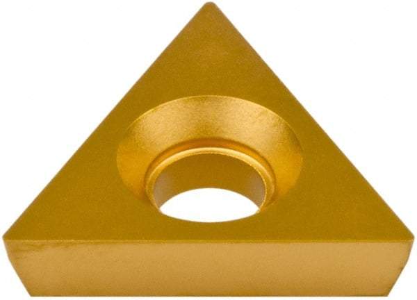 Hertel - TPCB220.5 Grade HC620B Carbide Boring Insert - TIN/TIC/TICN/TIN Finish, 60° Triangle, 11° Relief Angle, 1/4" Inscr Circle, 3/32" Thick, 0.007" Corner Radius - Eagle Tool & Supply