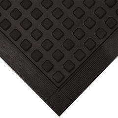 Wearwell - 3' Long x 2' Wide x 5/8" Thick, Anti-Fatigue Modular Matting Tiles - Black, For Dry Areas, Series 502 - Eagle Tool & Supply