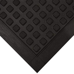Wearwell - 5' Long x 2' Wide x 5/8" Thick, Anti-Fatigue Modular Matting Tiles - Black, For Dry Areas, Series 502 - Eagle Tool & Supply