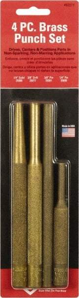 Mayhew - 4 Piece Drift, Pin, Starter Punch Set - 1/4 to 3/8" Round Shank, Comes in Pouch - Eagle Tool & Supply