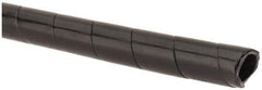 Made in USA - 0.271" ID, Black MDPE Wire & Hose Harness Cable Sleeve - 100' Coil Length, Medium Density, 5/16 to 3" Bundle Diam, 3/8" Hose Capacity, 55 Shore D - Eagle Tool & Supply